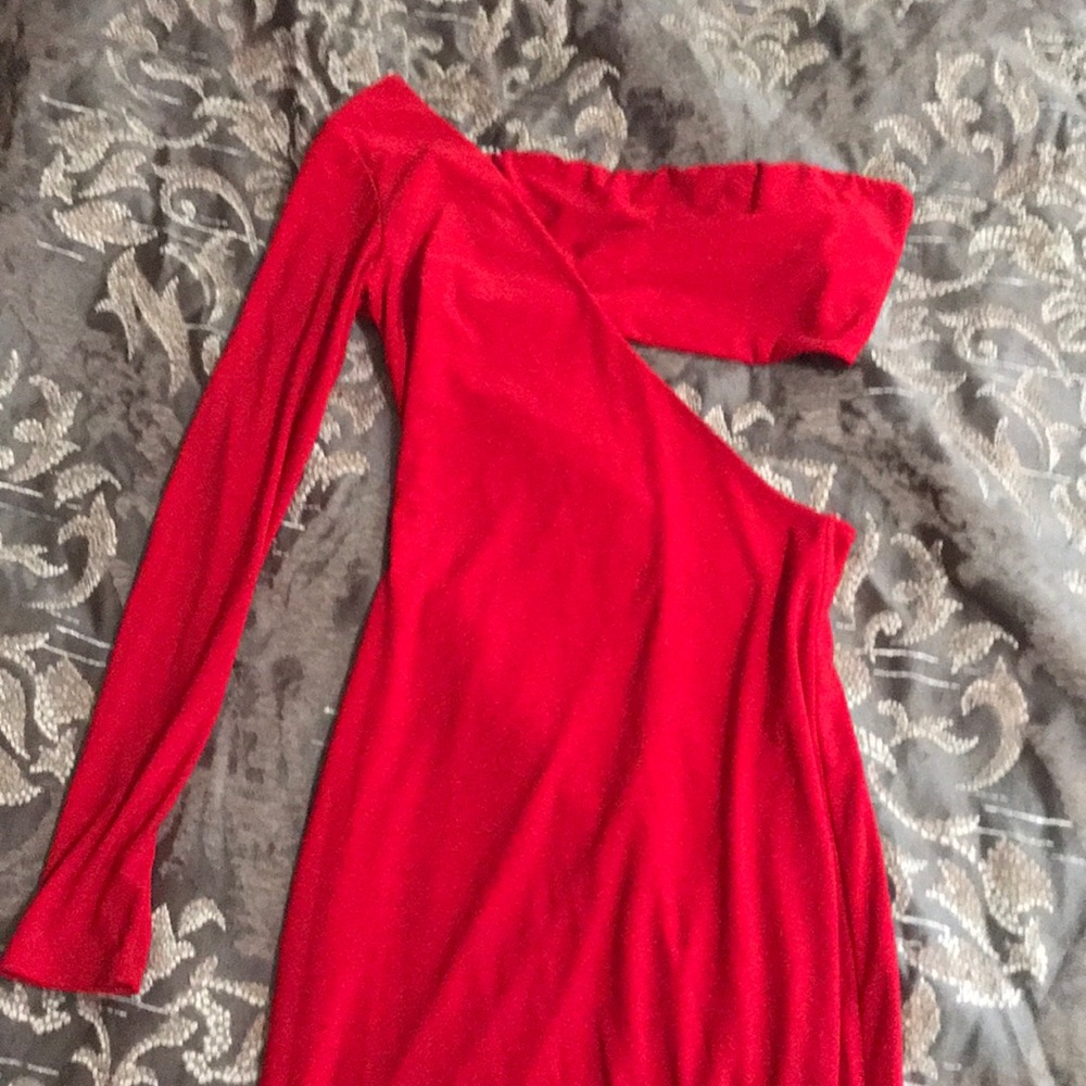 Fashion Nova Red 2-piece Bodycon dress LIKE NEW